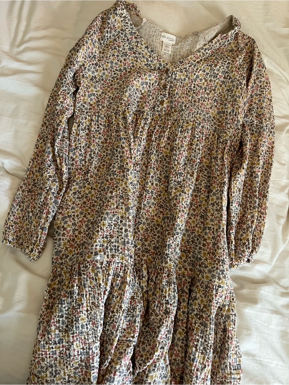 Women’s Little Planet Floral Long Sleeve Dress - Multi Floral
